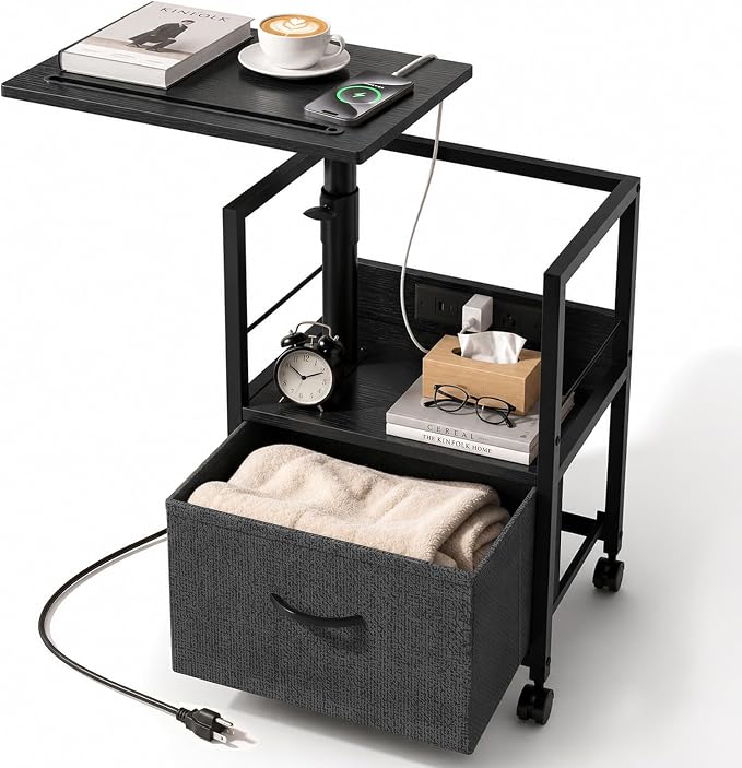 Faesun Swivel Lift Top Nightstand by Faesun