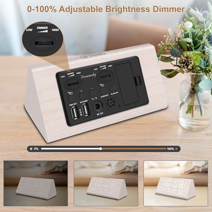 DreamSky Digital Alarm Clock for Bedrooms - Image 5