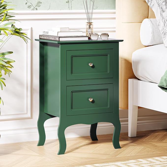 Bonnlo Green Nightstand Set of 2, Small Green Night Stands - Image 8