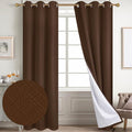 Diraysid 100% Blackout Curtains Chocolate Brown Linen Curtains by Diraysid%2C+refresh+your+life