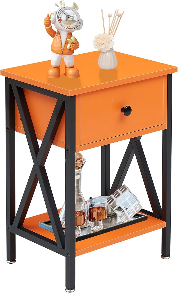 VECELO Nightstand, Modern Bedside End Table, Night Stand by VECELO