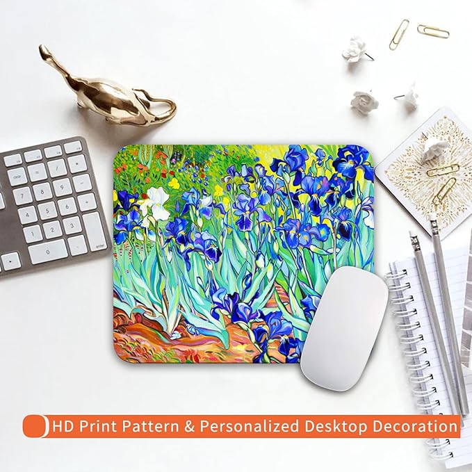 Armanza Square Mouse Pad Lrises,Personalized Premium-Textured Custom Mouse Mat Design,Washable Mousepad Lycra Cloth,Non-Slip Rubber Base Computer Mouse Pads for Wireless Mouse