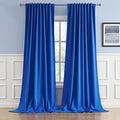 Royal Blue Curtains Room Darkening Curtains，Rod Pocket and Back Tab Thermal by DUALIFE