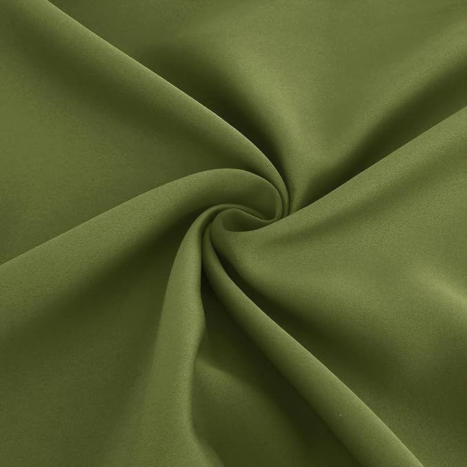 Diraysid Olive Green Grommet Blackout Curtains - Image 6