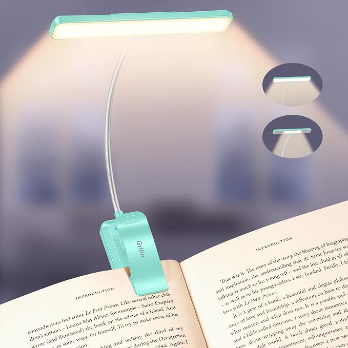 Gritin 2026 Gen 2 Book Light for Reading- 32 Eye Caring Full Spectrum LED | 5 by Gritin