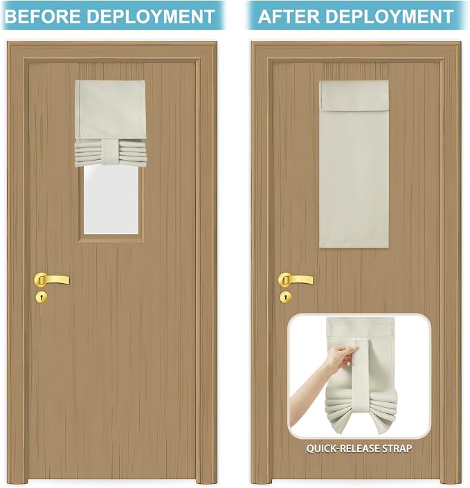 RYB HOME Classroom Door Window Cover, Room Darkening Block Views, Office Door - Image 5