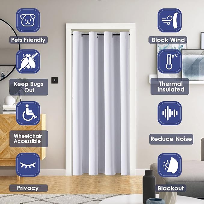 ChrisDowa Blackout Curtains Door Curtain - Image 2