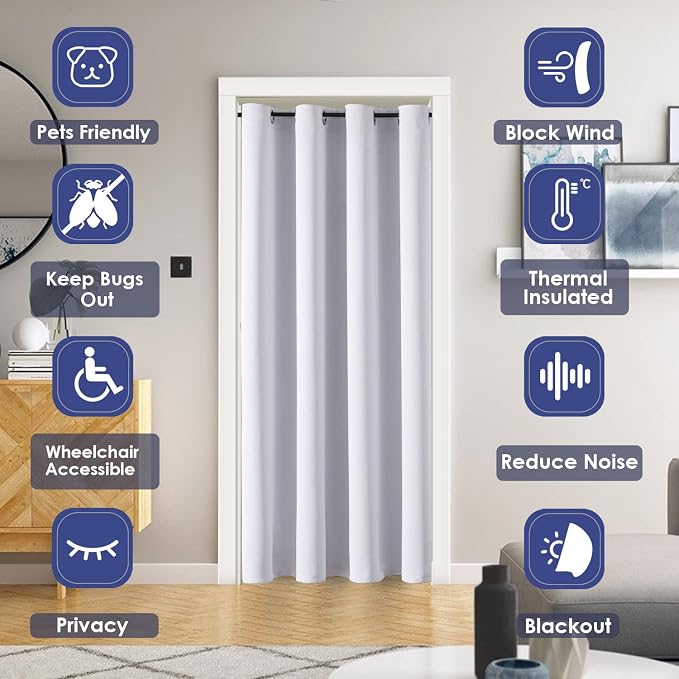 ChrisDowa Blackout Curtains Door Curtain - Image 2