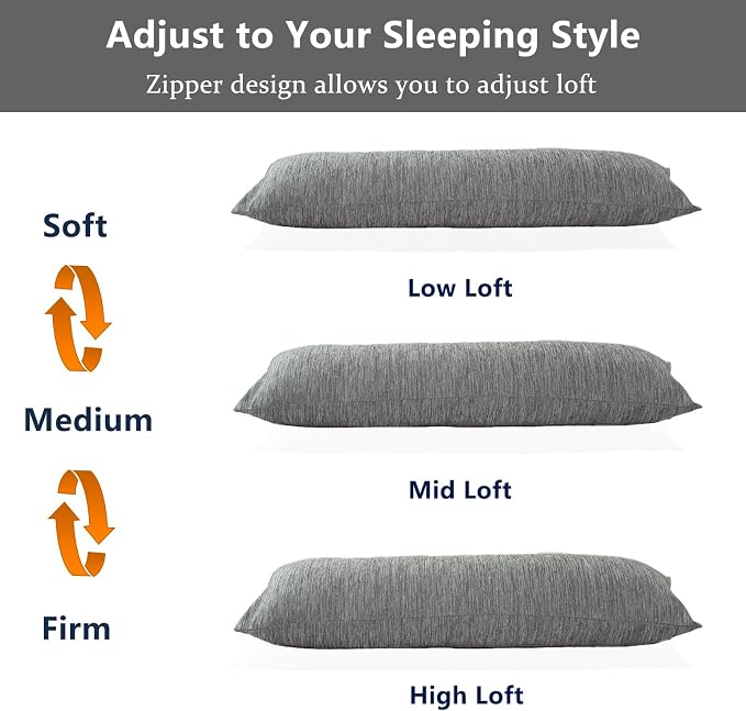 1 MIDDLE ONE Body Pillow, Cooling Memory Foam Body Pillows - Image 7
