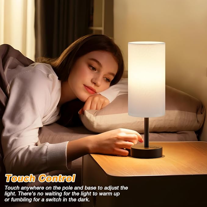 Dicoool Bedside Table Lamp for Bedroom - Image 2
