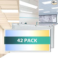 VocgoUU 42-Pack 2x4 LED Flat Panel Light Drop Ceiling, 0-10V Dimmable, 5000K 4000K 3000K Selectable & 50W 40W 30W Switchable, 100-277Vac, ETL & DLC