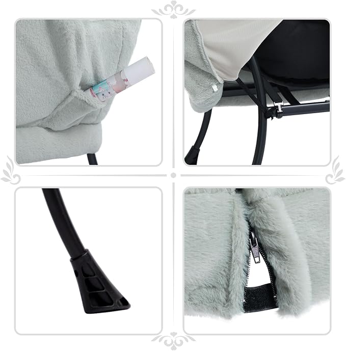 HollyHOME Lazy Chair with Foldable Ottoman, Accent Comfy Lounge Armchair and - Image 4