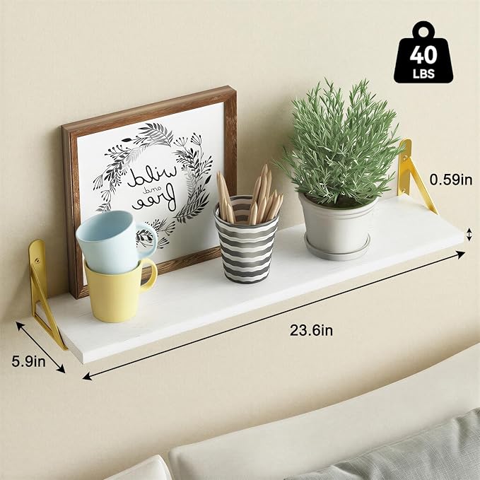 YGEOMER 23.6in Floating Shelves - Image 3