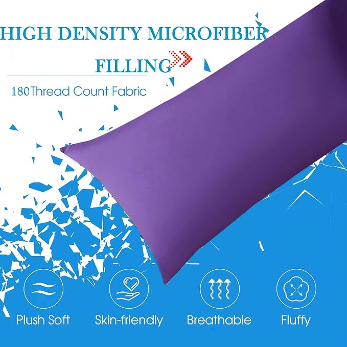 SHOUREN Large Body Pillow, Long Bed Pillow - Image 5