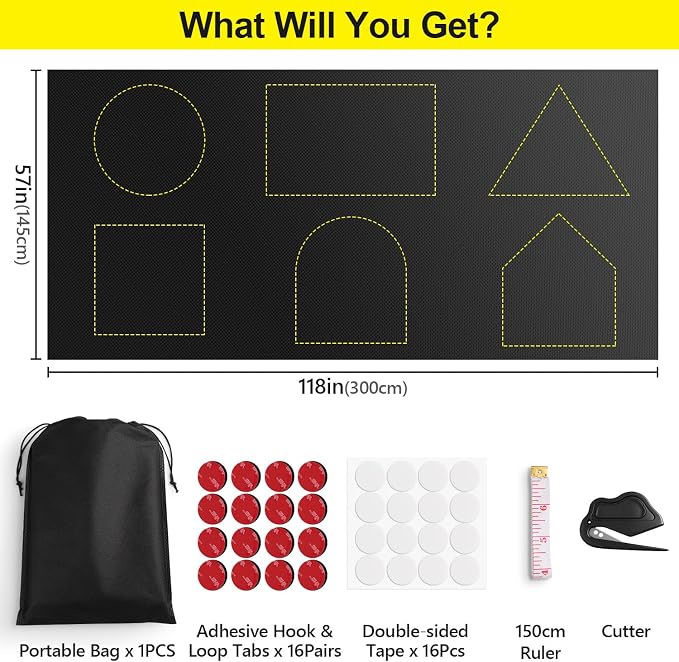 FADOTY 100% Blackout Curtains, No Drill, Sun Heat Light Blocker - Image 4