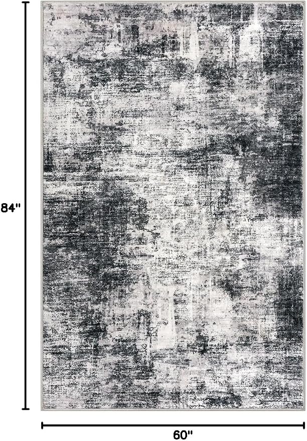 Modern Abstract Area Rugs 5x7 Ft Washable Rugs - Image 2
