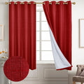 Diraysid 100% Blackout Curtains Red Linen Curtains by Diraysid%2C+refresh+your+life
