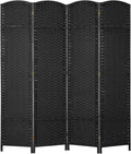 Room Divider 4 Panel 5.6 FT Tall Privacy Screen Waterproof Wood Frame Partition by PayLessHere