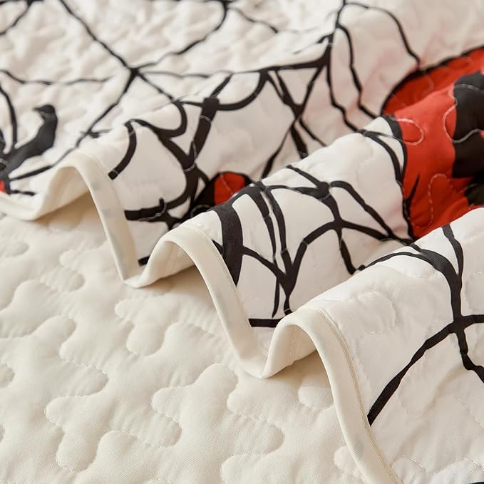 WONGS BEDDING Halloween King Quilt Set, Ghost Pumpkin Bedspread, Breathable - Image 5