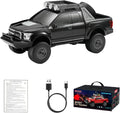 WS-589 Rugged Pickup Truck Bluetooth Replica Speaker – Portable Audio with TWS, LED Party Lights & HD Stereo | Unique Surprise Gift for Music & Truck Lovers (Black)