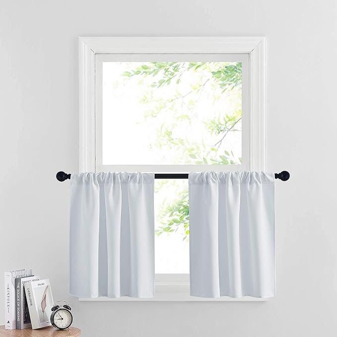RYB HOME Cafe Curtains 24 inch Length, RV Camper Window Curtains | Short Small by RYBHOME