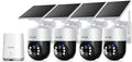 SOLIOM Security Cameras Wireless Outdoor,8MP Ultra HD for Day and Night, No Subscription,Built in Radar,Solar Powered Cameras for Home Security, 360° Pan Tilt Auto Tracking,5G & 2.4G WiFi, 4-Cam Kit
