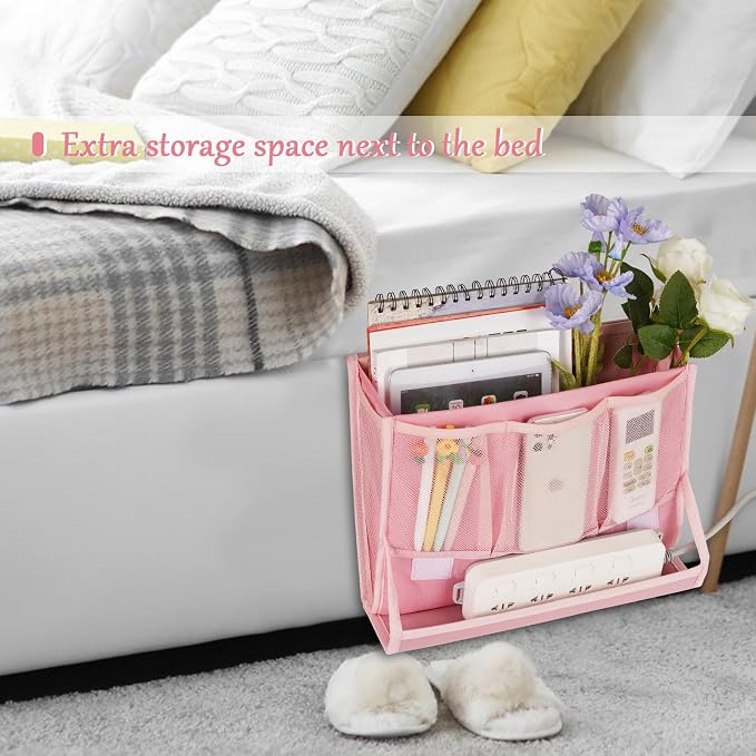 Bedside Caddy Organizer for Dorm Bed Rails - Image 3
