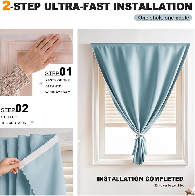 Adhesive Curtains for Window - Image 2