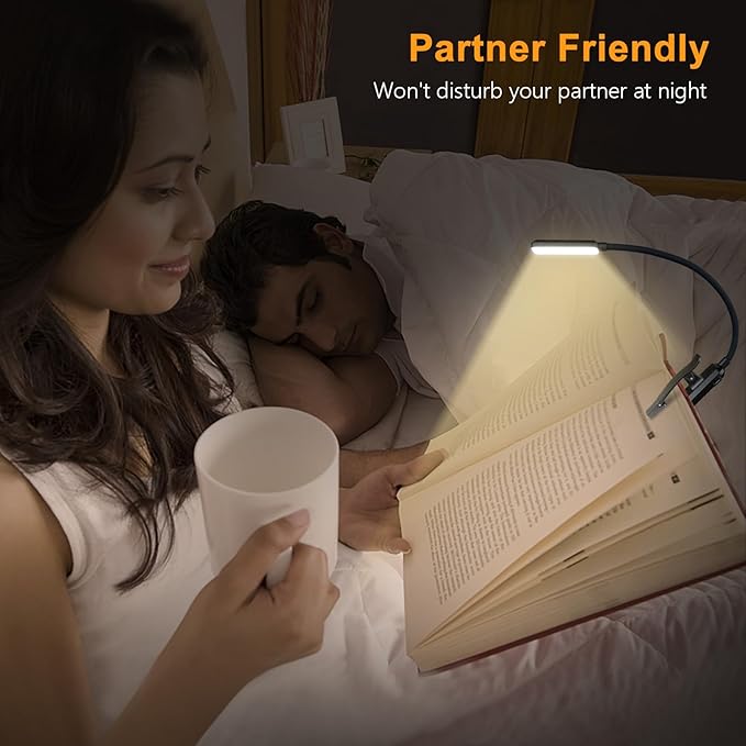 Gritin 2 Pack 9 LED Rechargeable Book Light - Image 6