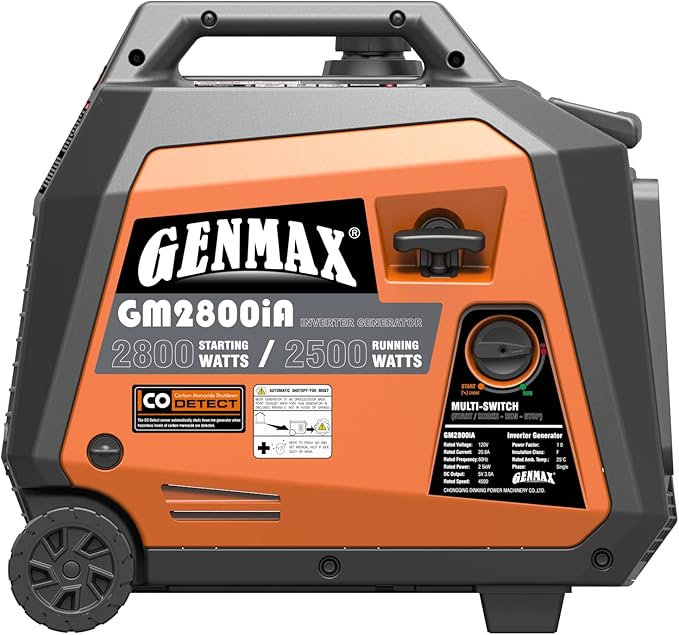 GENMAX Generator，EPA Compliant, Eco-Mode Feature, Ultra Lightweight for Backup Home Use & Camping