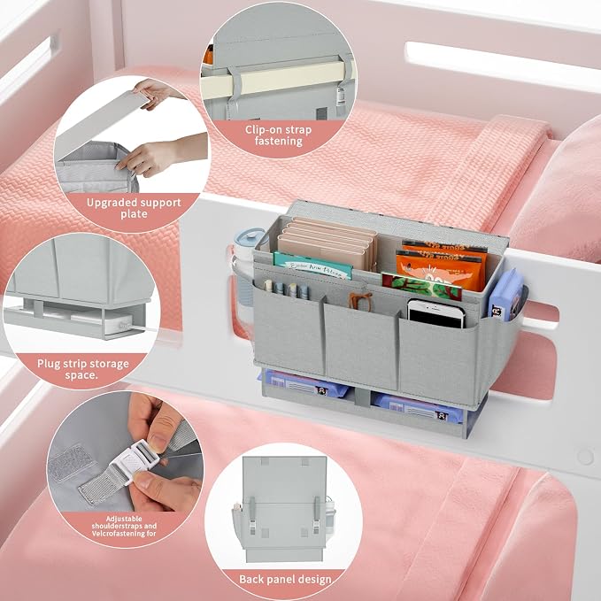 Bedside Caddy Organizer, Bed Caddy - Image 8