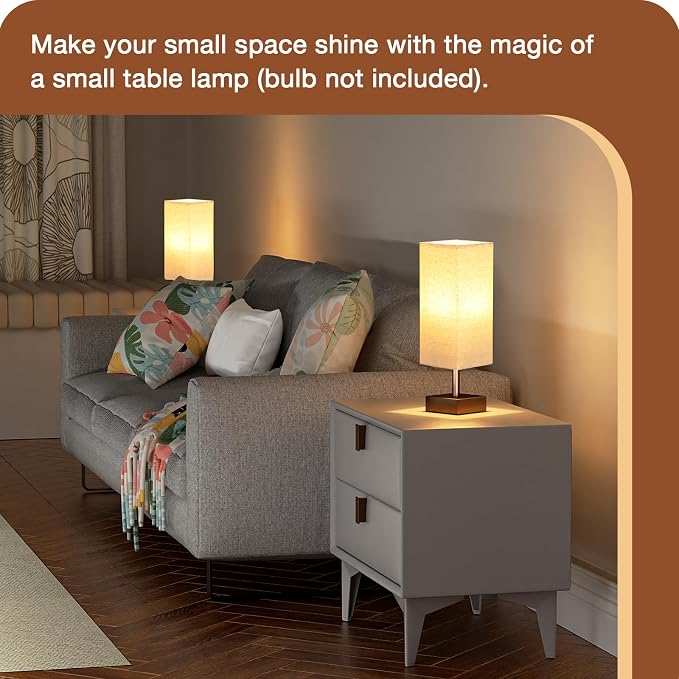 aooshine Browm Small Bedside Lamp - Image 4