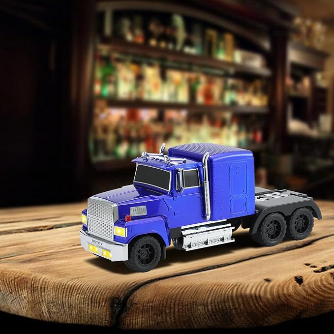 WSTER American Truck Bluetooth Speaker, Retro Car Model，Portable Wireless with HD Stereo Sound, TWS Pairing, USB/TF/AUX Playback, Unique Truck Model Speaker for Home & Outdoor (Blue)