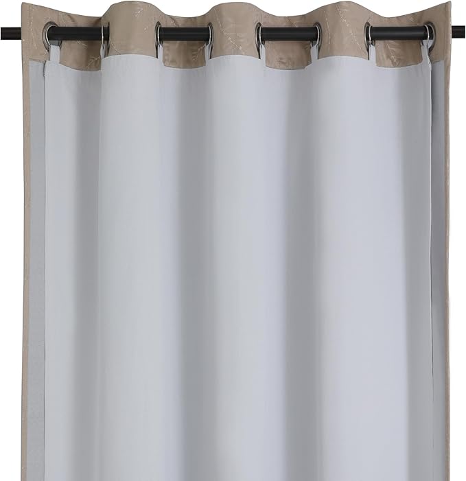 Chyhomenyc 2 Panels 100% Blackout Curtain Liners, 100% Darkening Blackout Liner - Image 3