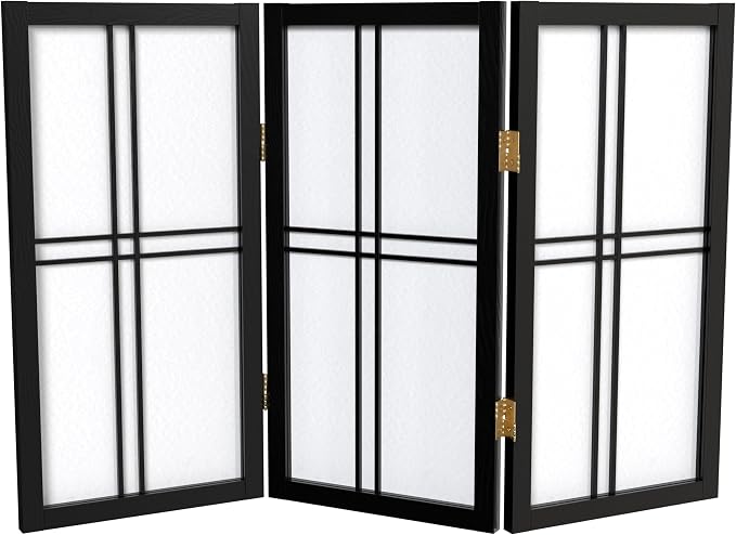 2 ft. Short Desktop Double Cross Shoji Screen by RedLantern