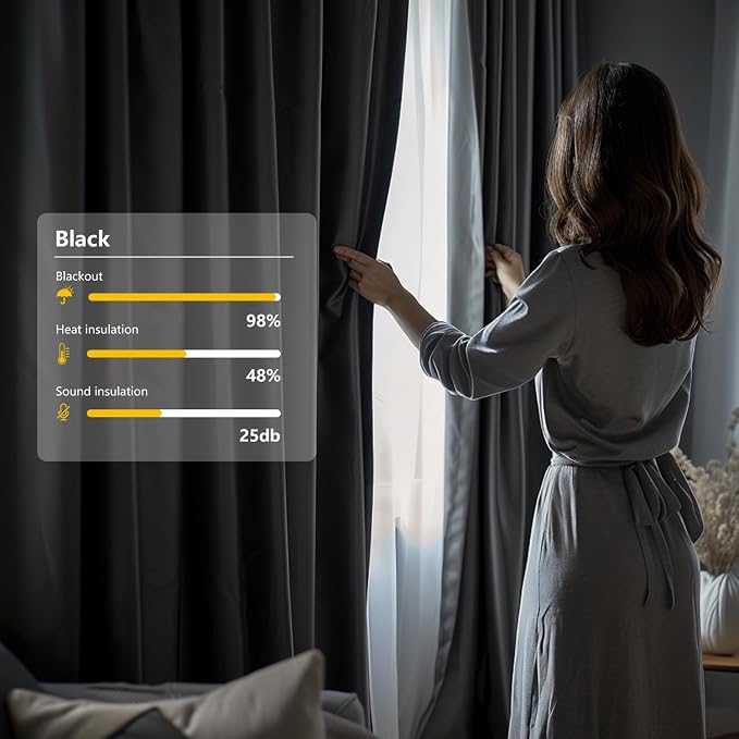 Room Divider Blackout Curtain Track Curtains Wall Dividers Panels Screen - Image 3