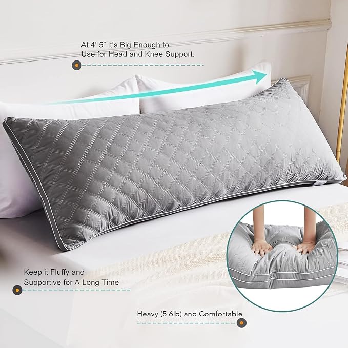 Oubonun Premium Adjustable Loft Quilted Body Pillows - Image 6