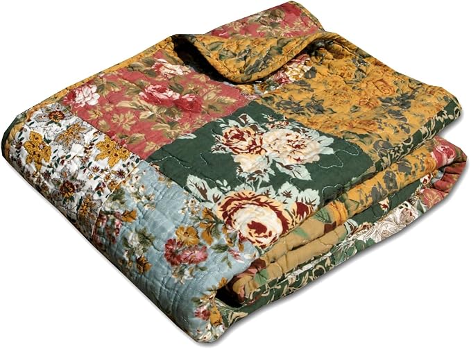 Greenland Home Antique Chic Quilted Patchwork Throw - Image 3