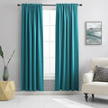 Teal Room Darkening Curtains for Bedroom by DONREN