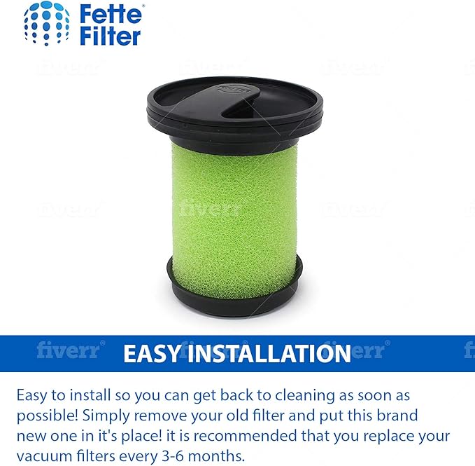 Fette Filter - Vacuum Filter Compatible with Bissell 1610335 Multi Cordless. Compare to Part # 161-0335. (Pack of 4)