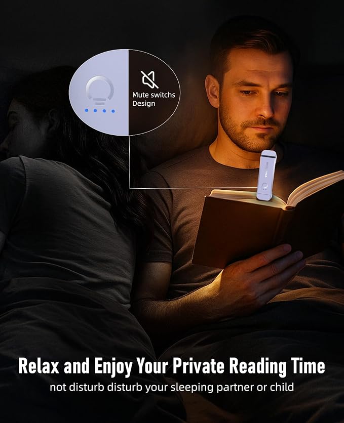 HIONXMGA Book Light, Rechargeable Reading Light - Image 7