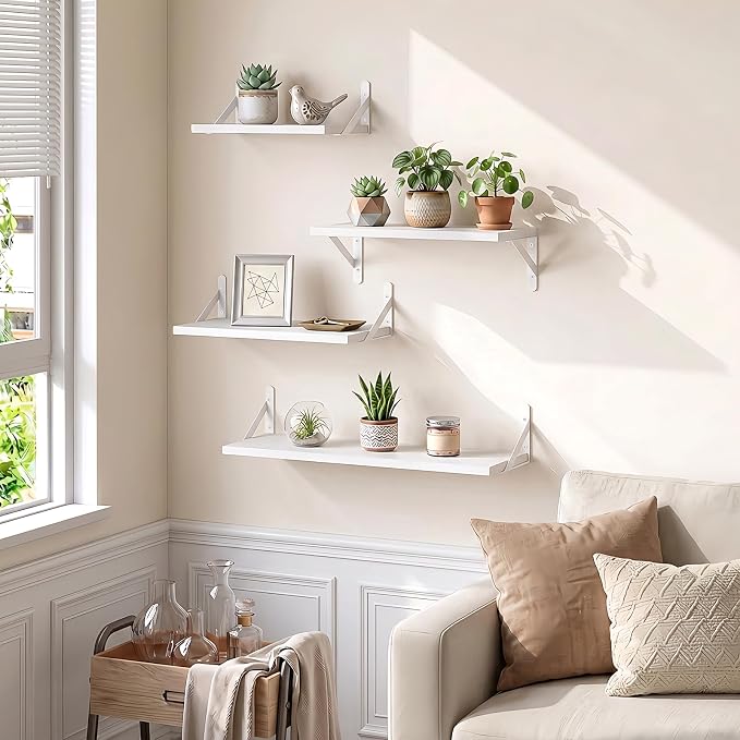 YGEOMER 4 Different Sizes Floating Shelves - Image 7