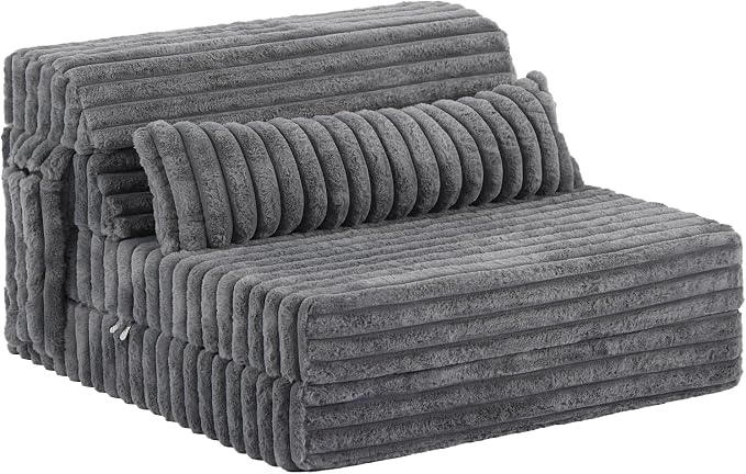 Folding Sofa Bed Twin Size, Convertible Sleeper Chair Mattress by TiitaHome