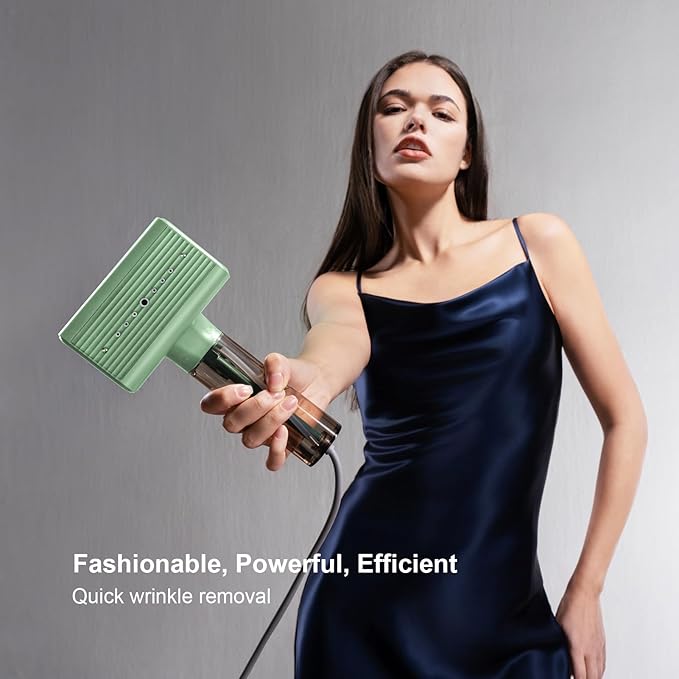 G10 Pro Steamer for Clothes, Global Voltage Adaptation Handheld Garment Steamer, Dual Steam Modes,1200W Mini Steam Iron for Travel and Home (100-240V Green)