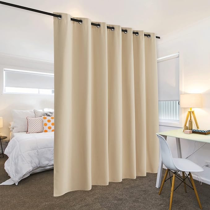 RYB HOME Blackout Curtains Room Divider - Image 3