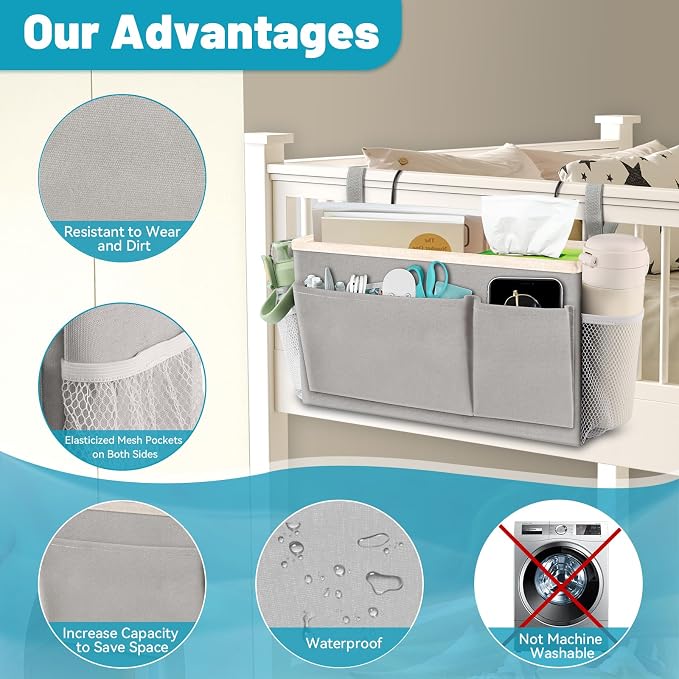 BlissTotes Bedside Caddy, Dorm Storage - Image 4