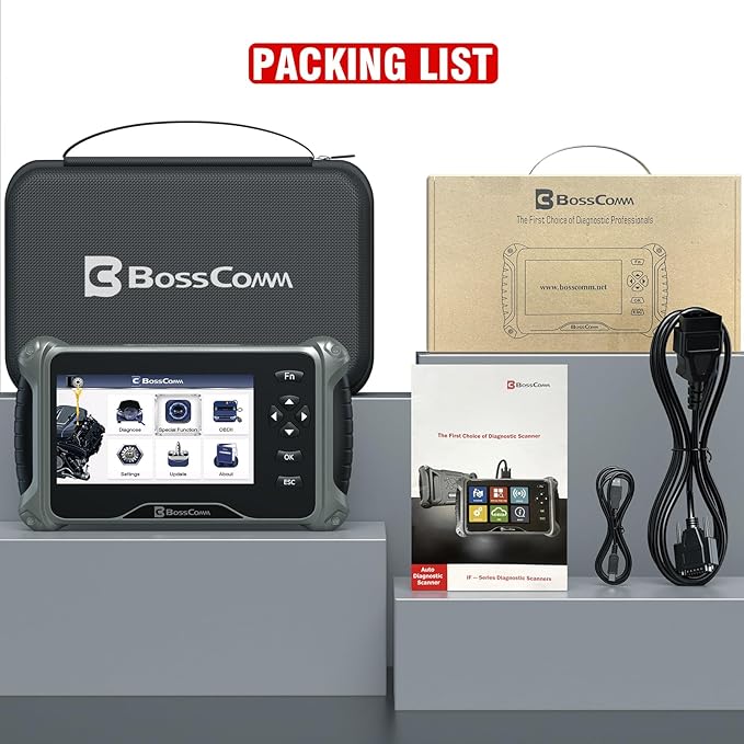 2026 BOSSCOMM IF742 OBD2 Scanner, ABS/SRS/Transmission/Check Engine Code Reader Scan Tool with 6 Resets, ABS Bleeding/Oil/EPB/SAS/Throttle/BMS, Scanner Diagnostic Tool for All Cars, Upgraded of IF740