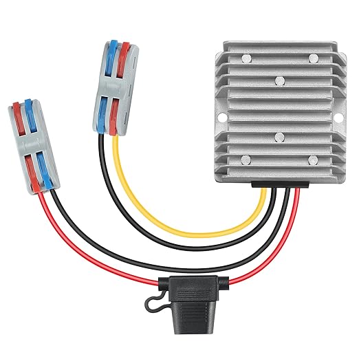 YBBOTT 20A 240W DC 20V-60V Step Down to 12V Converter DC Converter Voltage Regulator Transformer with Fuse Power Adapter for Car Truck Vehicle Boat