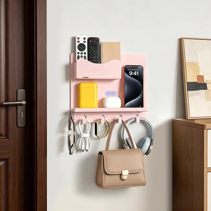Bedside Shelf Wall Mount, Adhesive Bedside Shelf Accessories Organizer - Image 5