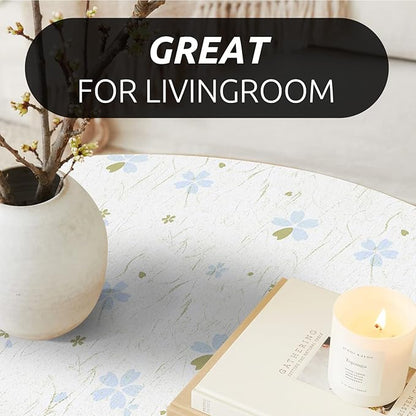 RAY STAR 24X120 Inch Shelf Liner for Kitchen Cabinets, Non-Adhesive Cabinet Liner Washable, PVC Drawer Liner for Dresser Non-Slip Bathroom (Floral)(1 Roll)